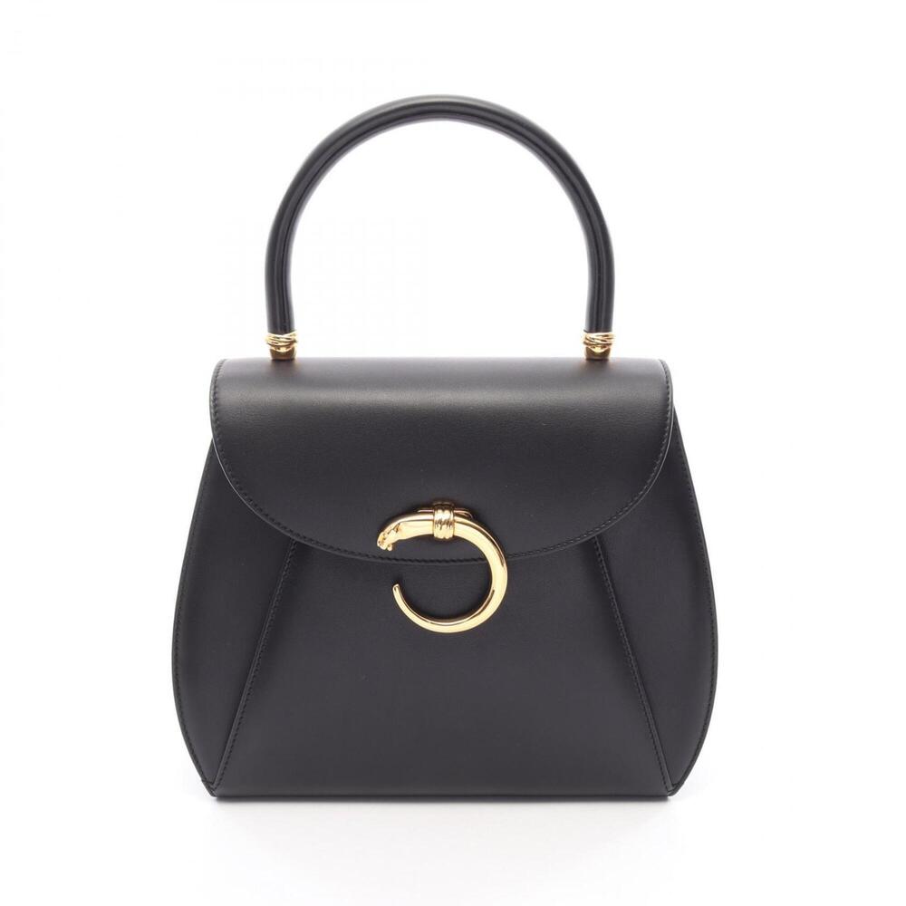 Cartier Panthère handbag, leather, women's, black.